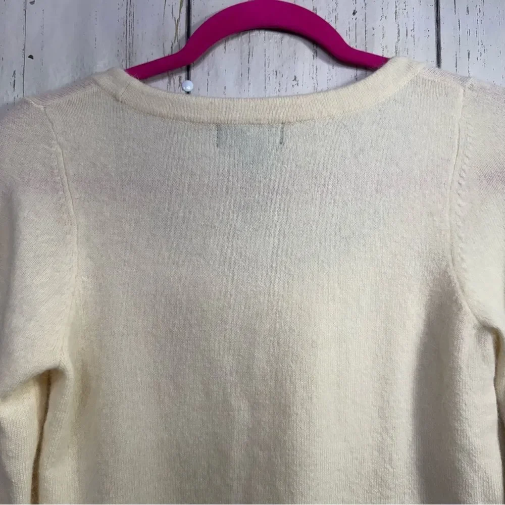 Ralph Lauren Cream Scoop Neck Knit Sweater